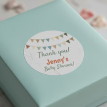 Baby shower de bunker Pastel merci