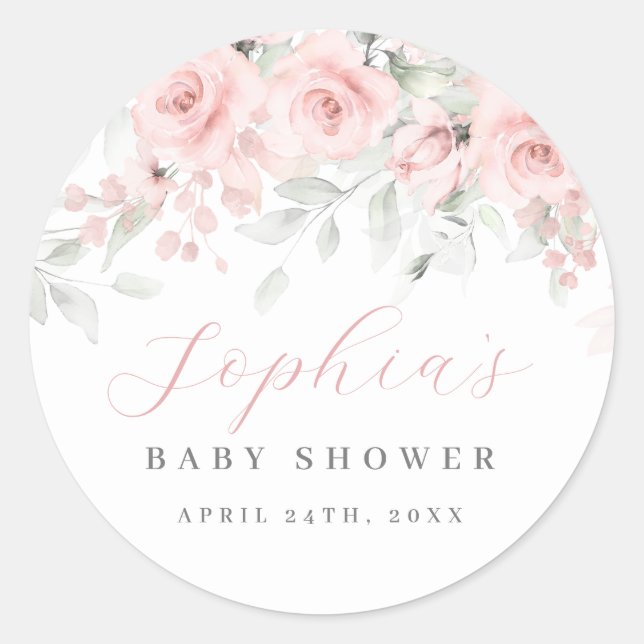 Sticker Rond Baby shower de flou (Devant)