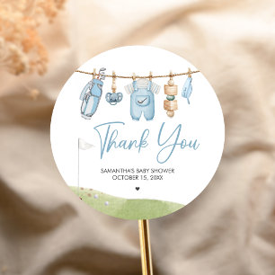 Sticker Rond Baby Shower de Golf Little Putter