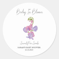 Baby shower de graines de pois doux en fleurs