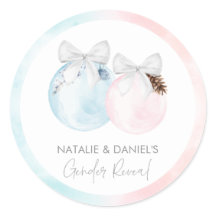 Baby shower de la révélation de genre hivernal