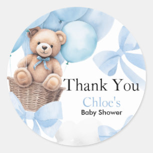 Sticker Rond Baby shower de l'ours