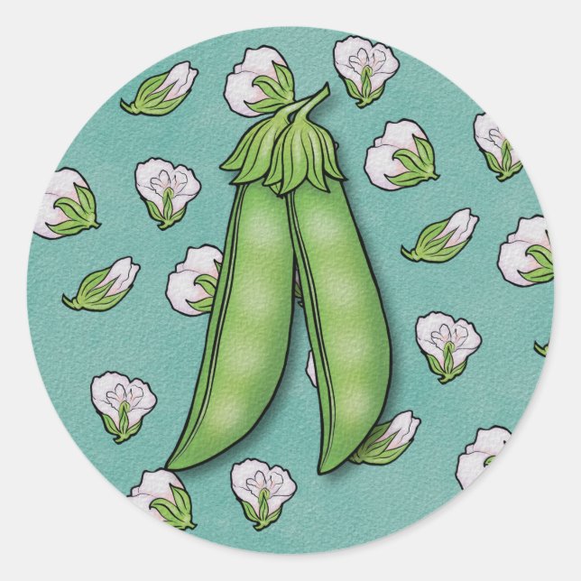 Sticker Rond Baby shower de pois doux (Devant)