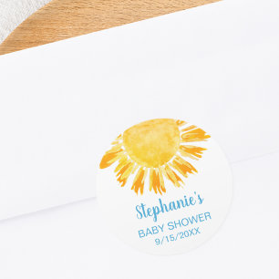 Sticker Rond Baby Shower de Sunshine Boy