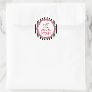 Sticker Rond Baby Shower Derby Mariage