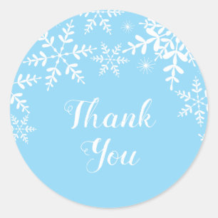 Sticker Rond Baby shower d'hiver Bleu Flèches