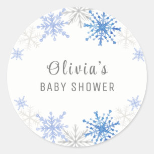 Sticker Rond Baby shower d'hiver de Flèches d'aquarelle simple
