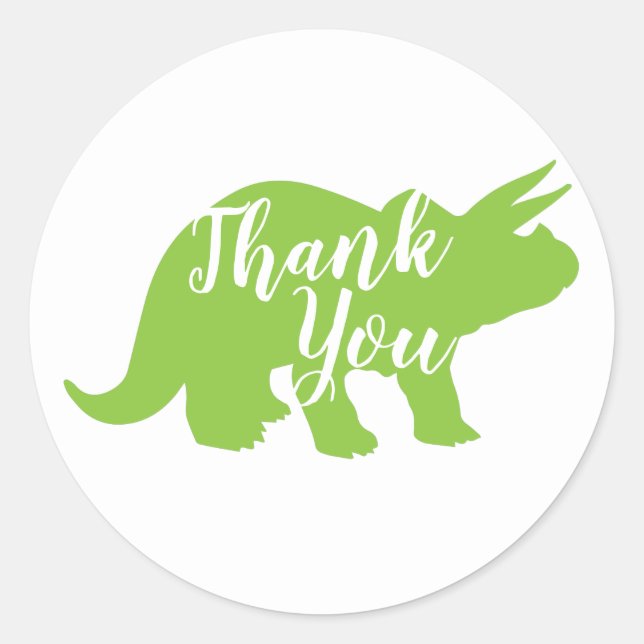 Sticker Rond Baby shower Dinosaur (Devant)