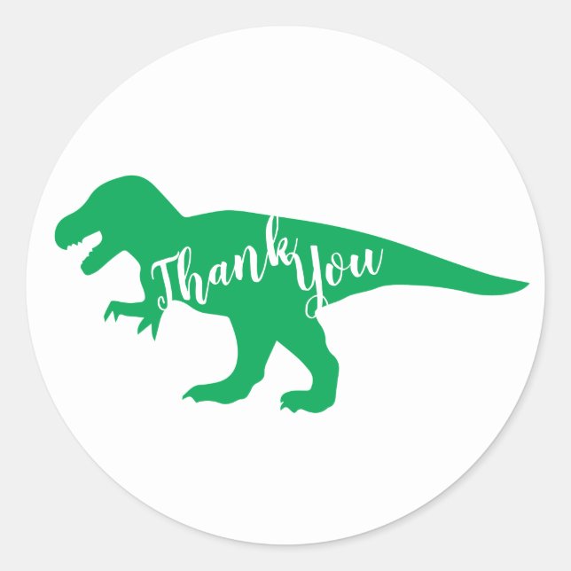 Sticker Rond Baby shower Dinosaur (Devant)