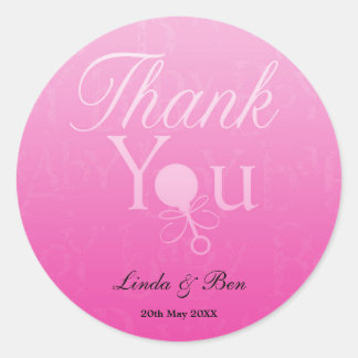 Sticker Rond Baby shower Favor(fille)
