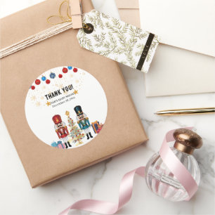 Sticker Rond Baby shower Festif Nutcracker Ornaments