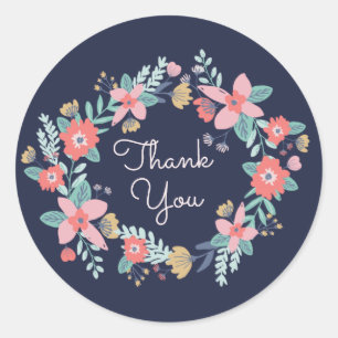 Sticker Rond Baby shower Garden Wreath