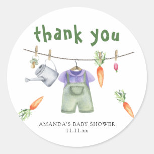 Sticker Rond Baby shower local merci