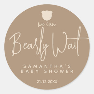 Sticker Rond Baby shower minimaliste simple et moderne