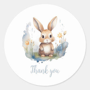Sticker Rond Baby shower neutre de Bunny Genre