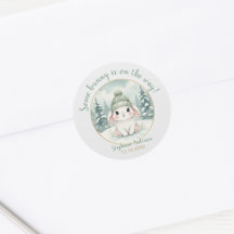 Baby Shower Neutre Lapin d'Hiver