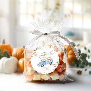Sticker Rond Baby Shower pour l'arrivée d'une petite citrouille