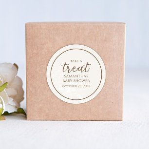 Sticker Rond Baby shower Prendre Une Treat Party Favoriser