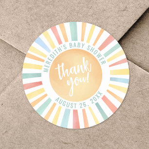 Sticker Rond Baby shower solaire