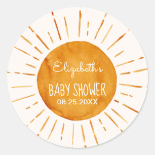 Sticker Rond Baby shower solaire
