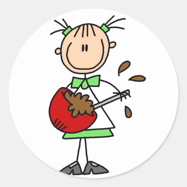 Sticker Rond Bac de mixage de la poignée Figure Baker (Devant)