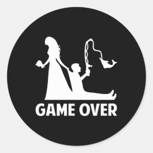 Sticker Rond Bachelor Mariage de la chambre de jeu