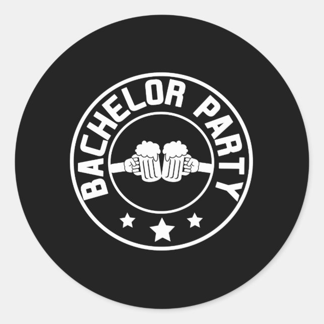 Sticker Rond Bachelor Party (Devant)