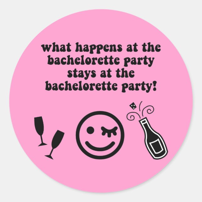 Sticker Rond Bachelorette (Devant)