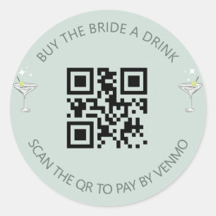 Sticker Rond Bachelorette Bikinis & Martinis
