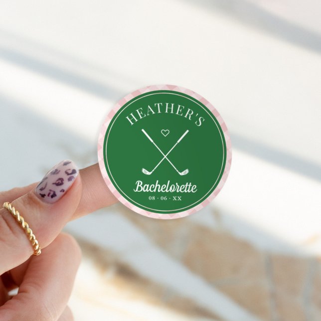 Sticker Rond Bachelorette de golf dernier Swing (Créateur téléchargé)