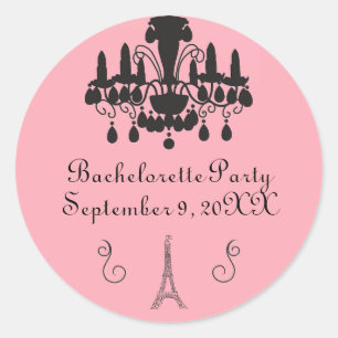 Sticker Rond Bachelorette Parisienne À Thème - Stick Cercle