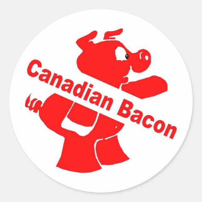 Sticker Rond Bacon canadien (Devant)