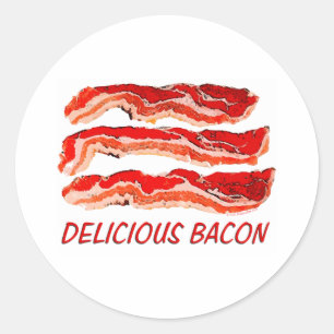 Sticker Rond Bacon délicieux