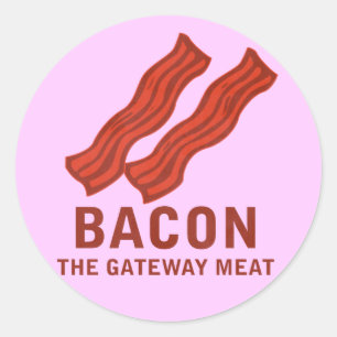 Sticker Rond Bacon, La Viande De Porte