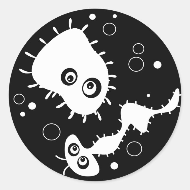 Sticker Rond Bactérie (Devant)