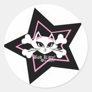 Sticker Rond Bad Kitty Stickerz