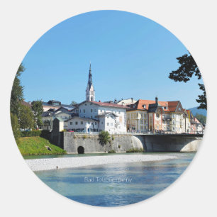 Sticker Rond Bad Tolz, Allemagne photo pittoresque,