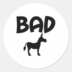 STICKER ROND BADASS FUNNY