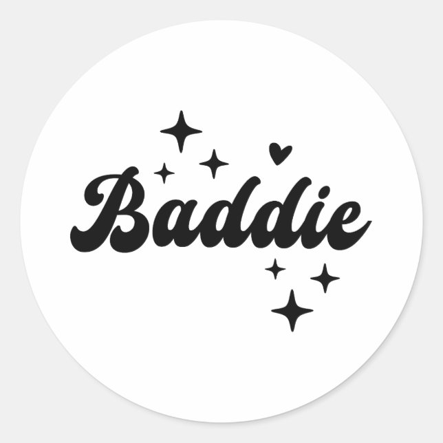 Sticker Rond Baddie (Devant)