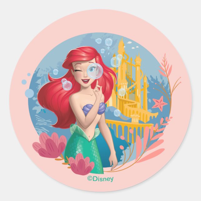 Sticker Rond Badge de bulle Ariel (Devant)