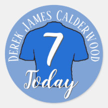 Badge de football pour 7ème anniversaire à personn