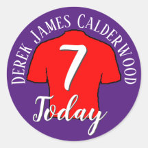 Badge de football pour 7ème anniversaire à personn