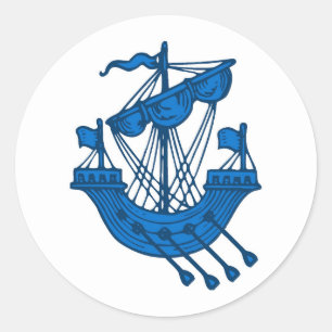 Sticker Rond Badge de la baronnie d'Ildhafn Populace