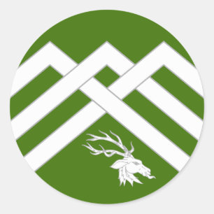 Sticker Rond Badge de la population du canton de Misty Ridge