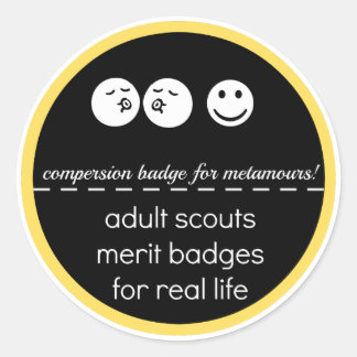 Sticker Rond Badge de mérite pour scouts adultes : Compersion