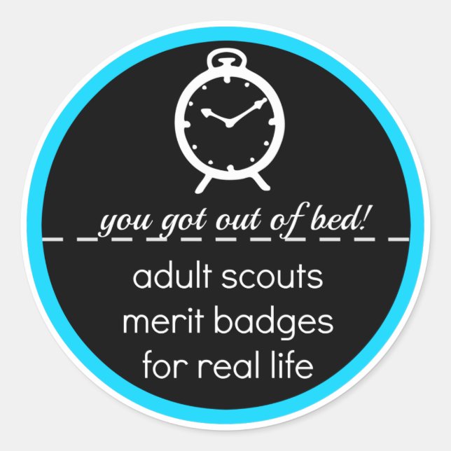 Sticker Rond Badge de mérite pour scouts adultes : Vous êtes so (Devant)