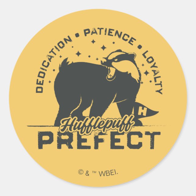 Sticker Rond Badge de préconfiguration HUFFLEPUFF™ (Devant)