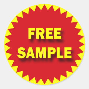 STICKER ROND BADGE DE VENTE AU DÉTAIL - ÉCHANTILLON GRATUIT