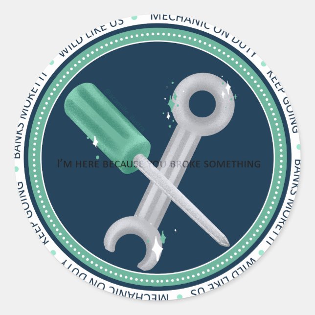 Sticker Rond Badge des banques - AC (Devant)