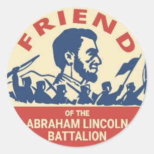 Sticker Rond Badge Emblem de la brigade Abraham Lincoln